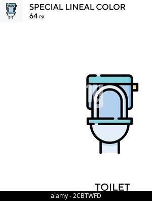 Toilet Special lineal color vector icon. Toilet icons for your business project Stock Vector