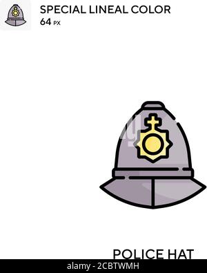 Police uniform Special lineal color vector icon. Police uniform icons ...
