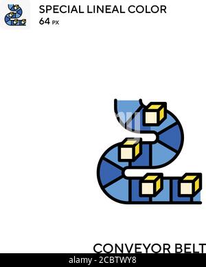 Conveyor belt Special lineal color vector icon. Conveyor belt icons for your business project Stock Vector