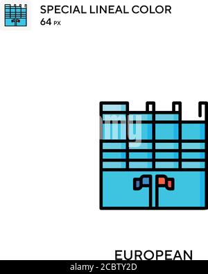 European Special lineal color vector icon. European icons for your business project Stock Vector