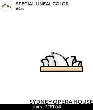 Sydney opera house Special lineal color vector icon. Sydney opera house ...