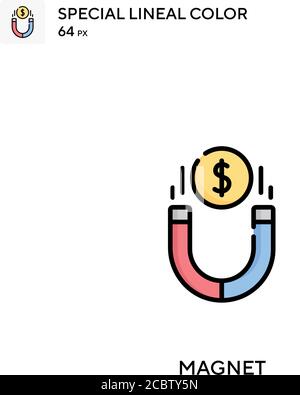Magnet Special lineal color vector icon. Magnet icons for your business project Stock Vector