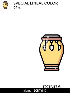 Conga Special lineal color vector icon. Conga icons for your business project Stock Vector