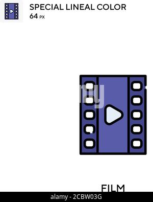 Film Special lineal color vector icon. Film icons for your business project Stock Vector