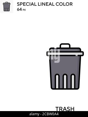 Trash Special lineal color vector icon. Trash icons for your business project Stock Vector