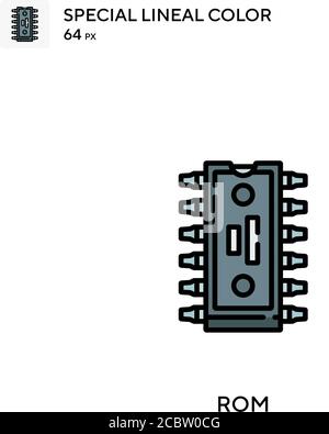 Rom Special lineal color vector icon. Rom icons for your business project Stock Vector