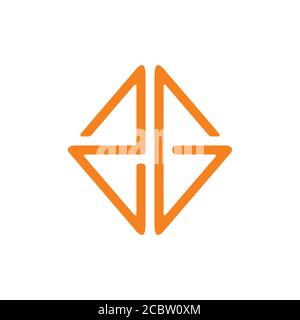 zg square geometric logo vector Stock Vector