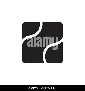 curves square smooth logo vector Stock Vector