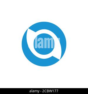 abstract eye geometric logo vector Stock Vector