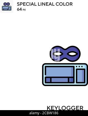 Keylogger Special lineal color vector icon. Keylogger icons for your business project Stock Vector