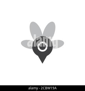 mosquito bug symbol logo vector Stock Vector