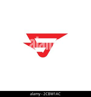 letter s 5 triangle geometric logo vector Stock Vector