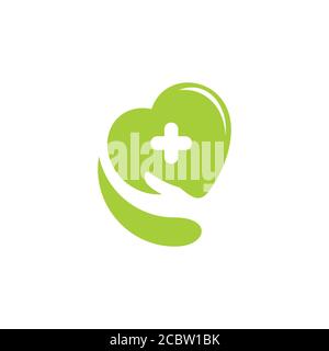 love heart plus medical symbol vector Stock Vector