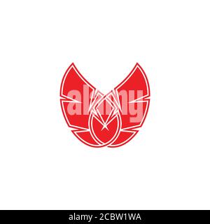 simple geometric wings symbol vector fit for your logo brand Stock Vector