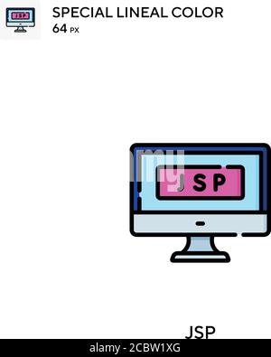Jsp Special lineal color vector icon. Jsp icons for your business project Stock Vector