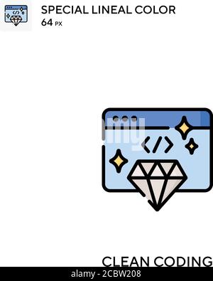 Clean coding Special lineal color vector icon. Clean coding icons for your business project Stock Vector