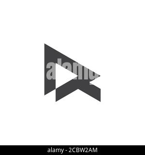 letter dr simple geometric line logo vector Stock Vector