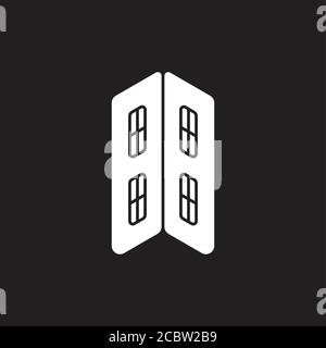 windows simple resident apartment symbol logo vector Stock Vector