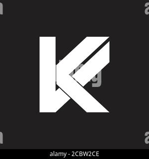letter vk simple geometric logo vector Stock Vector