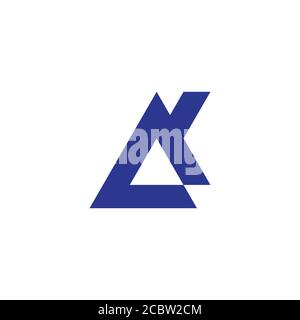 letter a simple geometric line logo vector Stock Vector