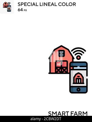 Smart farm Special lineal color vector icon. Smart farm icons for your business project Stock Vector