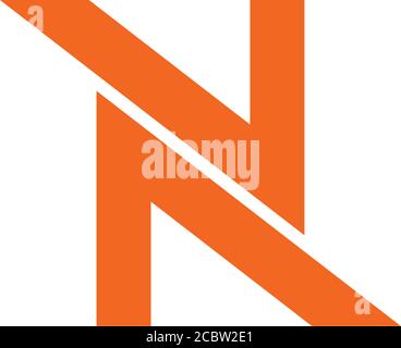 letter vn simple opposite geometric arrow design vector Stock Vector