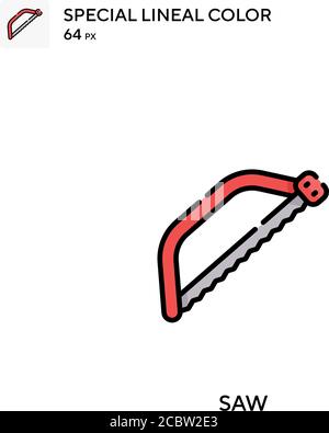 Saw Special lineal color vector icon. Saw icons for your business project Stock Vector