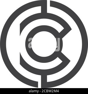 abstract number 30 symbol circle geometric line logo vector Stock Vector