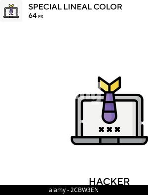 Hacker Special lineal color vector icon. Hacker icons for your business project Stock Vector