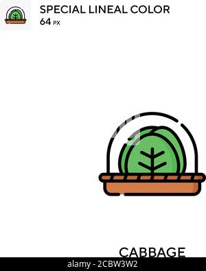 Cabbage Special lineal color icon. Illustration symbol design template ...