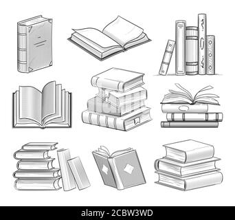 Book Sketch Vector Illustration Isolated Hand Drawn Learning And Education  Icons Library Or Bookstore Design Elements Stock Illustration - Download  Image Now - iStock