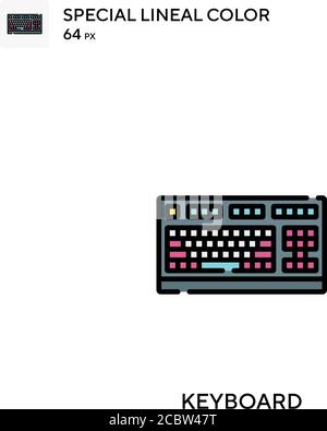 Keyboard Special lineal color vector icon. Keyboard icons for your business project Stock Vector