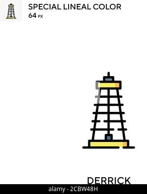Derrick Special lineal color vector icon. Derrick icons for your business project Stock Vector