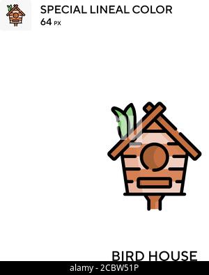 Bird house Special lineal color vector icon. Bird house icons for your business project Stock Vector