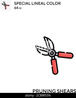 Pruning shears Special lineal color vector icon. Pruning shears icons for your business project Stock Vector