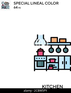 Kitchen Special lineal color icon. Illustration symbol design template ...