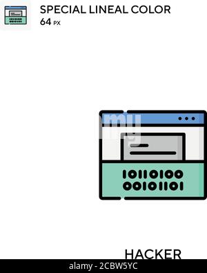Hacker Special lineal color vector icon. Hacker icons for your business project Stock Vector
