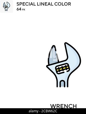 Wrench Special lineal color vector icon. Wrench icons for your business project Stock Vector