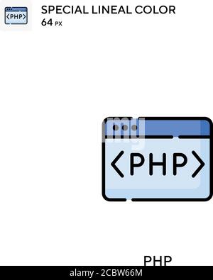 Php Special lineal color vector icon. Php icons for your business project Stock Vector