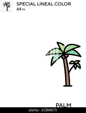 Palm Special lineal color vector icon. Palm icons for your business project Stock Vector
