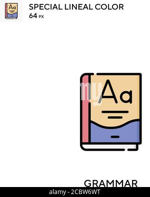 Grammar Special lineal color vector icon. Grammar icons for your business project Stock Vector