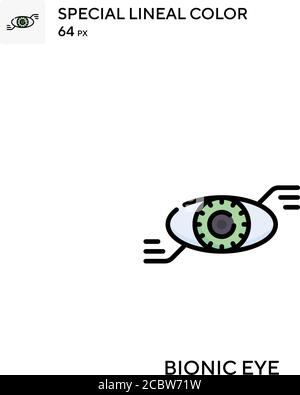 Bionic eye Special lineal color vector icon. Bionic eye icons for your business project Stock Vector