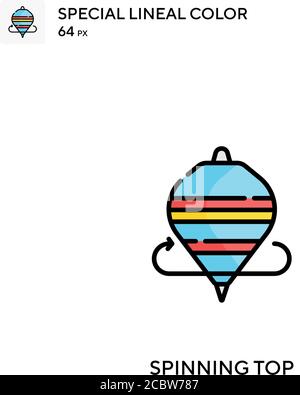 Spinning top Special lineal color vector icon. Spinning top icons for ...