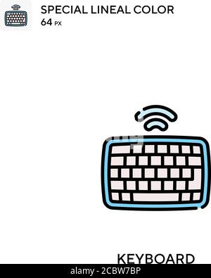 Keyboard Special lineal color vector icon. Keyboard icons for your business project Stock Vector
