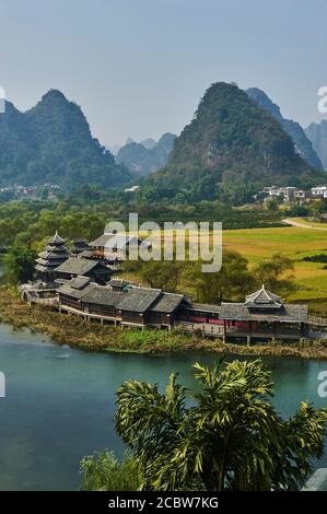 China, Guangxi province, Guilin area, Shangrila touristic centre Stock Photo