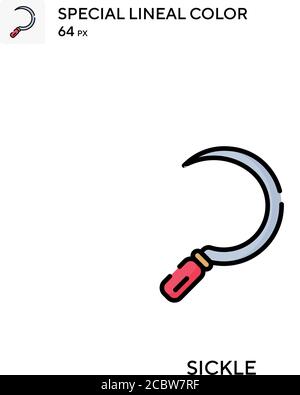 Sickle Special lineal color vector icon. Sickle icons for your business project Stock Vector