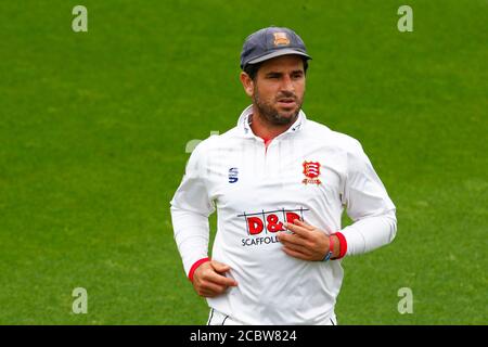 HOVE, United Kingdom, AUGUST 15:Essex's Ryan ten Doeschate during day one of Bob Willis Trophy Southern Group between Sussex CCC and Essex  CCC at 1st Stock Photo