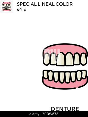 Denture Special lineal color vector icon. Denture icons for your business project Stock Vector