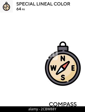 Compass Special lineal color vector icon. Compass icons for your business project Stock Vector