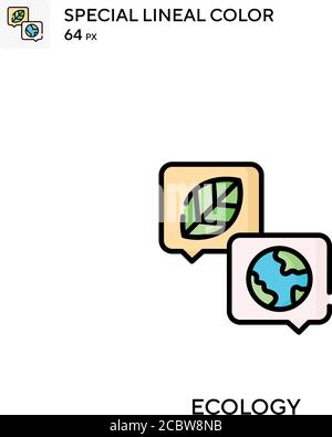 Ecology special lineal color vector icon. Ecology icons for your ...